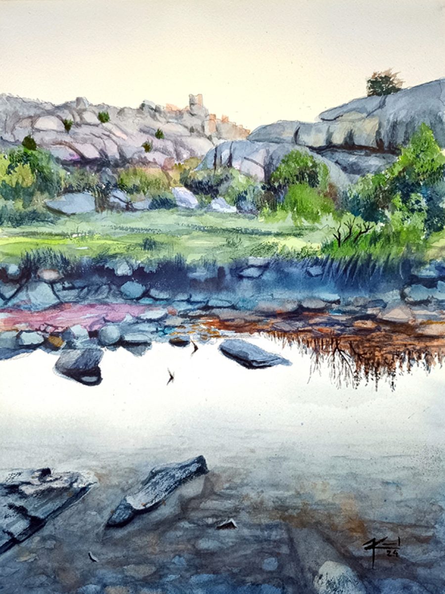 Amanecer, umbría en el cortecero